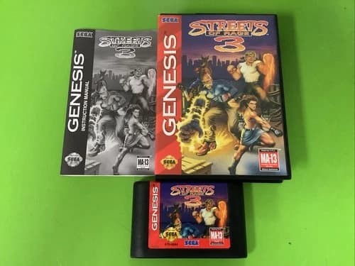 Streets of Rage 3 (Sega Genesis, 1994) Cib Manual Tested