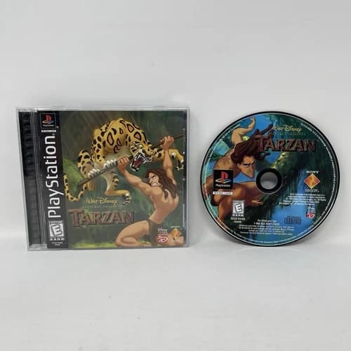 Tarzan Sony PlayStation 1 PS1 Black Label Complete CIB w/Manual - Tested & Works