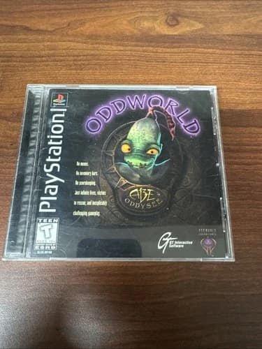 CIB Oddworld Abe's Oddysee PS1 Sony PlayStation 1 1997 Black Label Tested