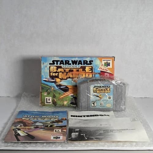 Star Wars: Episode I: Battle for Naboo Nintendo 64 N64 Complete In Box CIB Teste