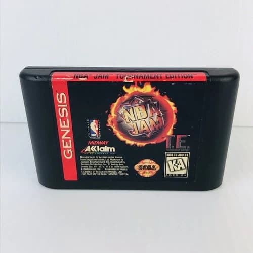 NBA Jam TE Tournament Edition (Sega Genesis, 1995) Cartridge Only Working