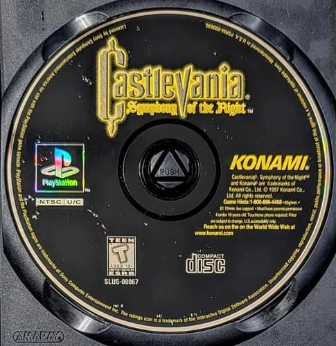 Castlevania: Symphony of the Night PlayStation 1 PS1 Black Label - Disc Only