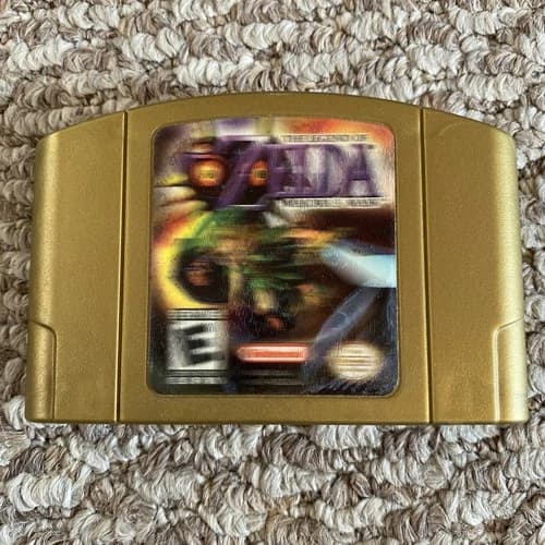 The Legend Of Zelda Majoras Mask Holographic Gold Edition N64 Nintendo 64 READ