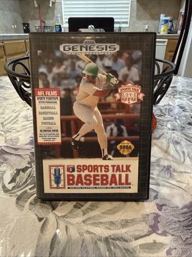 Sports Talk Baseball Sega Genesis 1992, Complete in Box