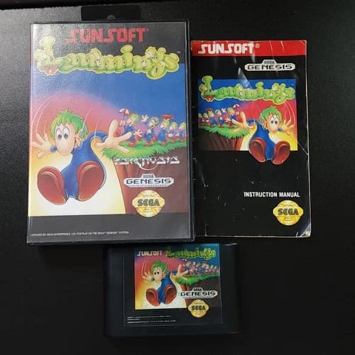 Lemmings Sunsoft (Sega Genesis, 1992) CIB COMPLETE IN BOX