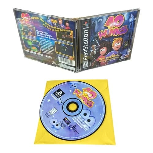 Sony PlayStation 1 PS1 CIB Complete TESTED 40 Winks CF