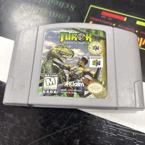 Turok: Dinosaur Hunter (Nintendo 64, 1997) N64 Tested Used Working