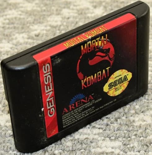 Mortal Kombat (Sega Genesis, 1993) Game Cart