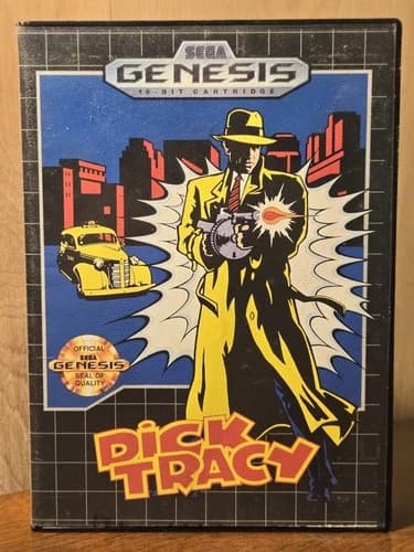 Dick Tracy (Sega Genesis, 1990) Authentic Complete CIB NICE!