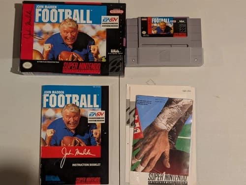 John Madden Football - Super Nintendo SNES - CIB Complete in Box