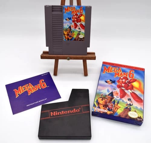 RARE Mega Man 6 Capcom NES COMPLETE w/ Box and Instructions CIB