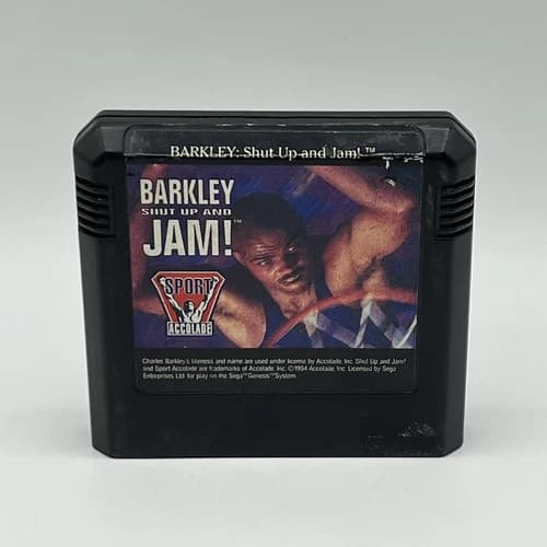 Sega Genesis Barkley Shut Up And Jam! Authentic Tested & Working Official 1993