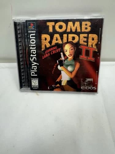 Tomb Raider II, 2 Sony PlayStation 1, PS1 - Complete CIB - Black Label - Tested!