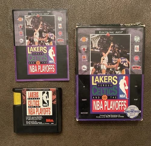 Lakers vs. Celtics and the NBA Playoffs (Genesis) - Authentic CIB Good Condition