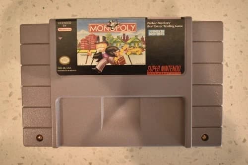 Monopoly (Super Nintendo Entertainment System, 1992) Tested working