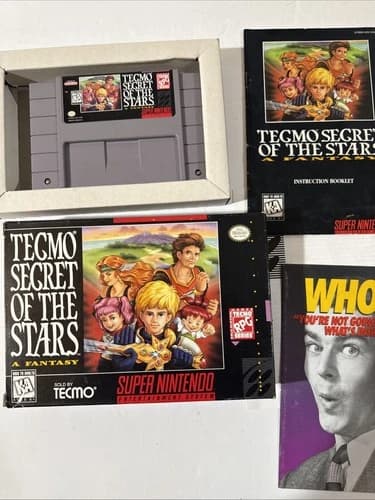 Tecmo Secret of the Stars (1995) CIB Complete SNES Super Nintendo Tested
