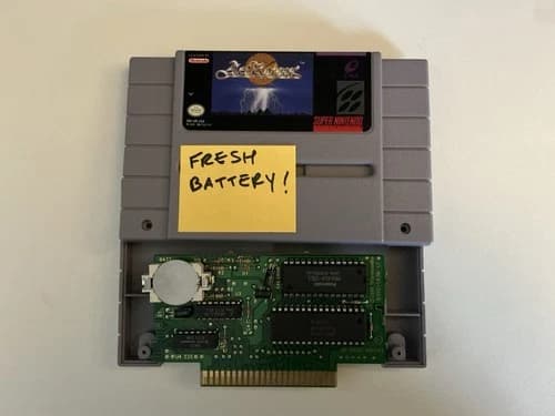 Actraiser SNES Super Nintendo NEW BATTERY SAVE Cleaned Tested Working