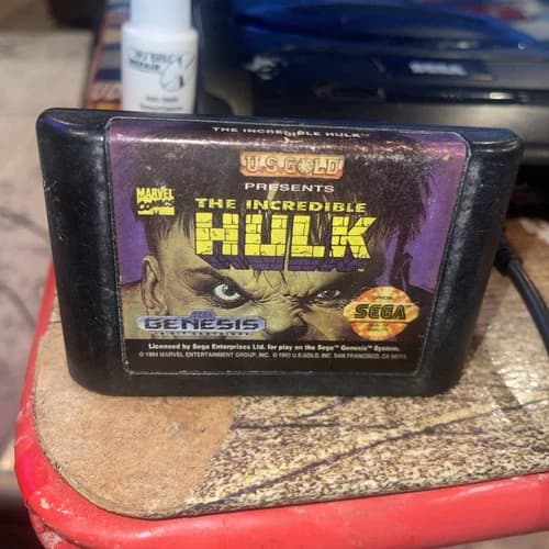 Incredible Hulk (Sega Genesis, 1994) Authentic Tested Working Free Shipping