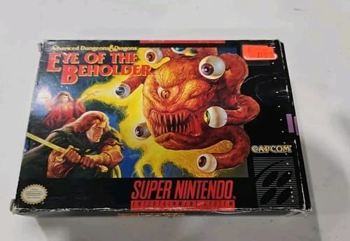 Advanced Dungeons & Dragons Eye of the Beholder Super Nintendo SNES w Box Manual