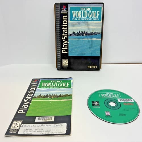 PS1: Tecmo World Golf -Longbox- *COMPLETE/RENTAL ITEM* *FREE SHIPPING*