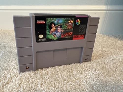 Super Nintendo SNES Lester the Unlikely Video Game Tested Working