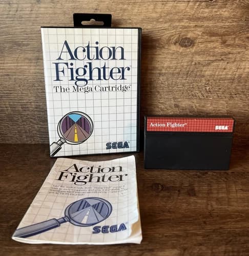 Action Fighter- Sega Master System Tested & Working Complete CIB Ships Fast