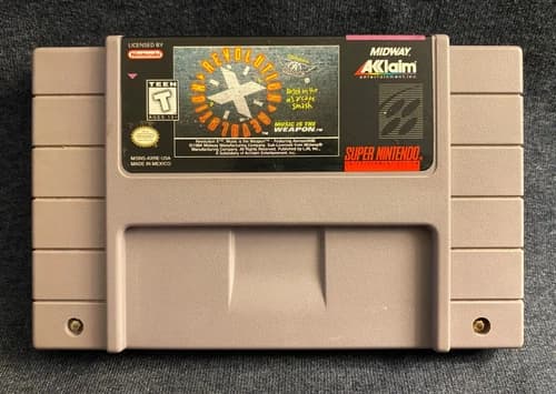 Super Nintendo REVOLUTION X Aerosmith 1994 TESTED AND WORKING Clean Cartridge!