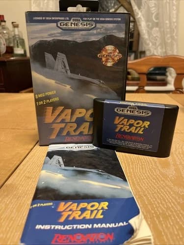 Vapor Trail (Sega Genesis, 1991) Complete CIB - Tested - Authentic