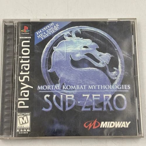 Mortal Kombat Mythologies Sub Zero (Sony Playstation 1 1997) Complete Resurfaced