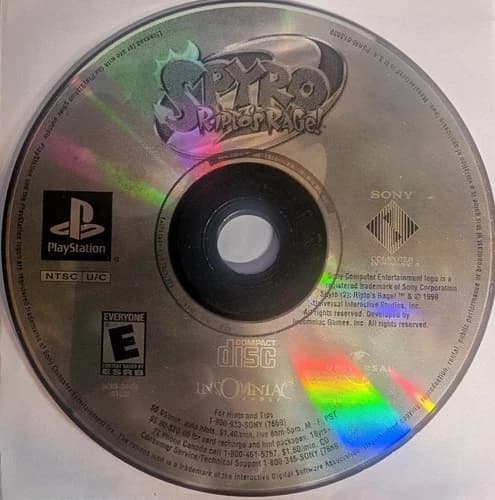 PS1 Spyro 2 Ripto's Rage PlayStation 1 Greatest Hits Disc Only Tested Working