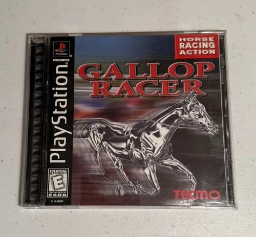 Gallop Racer (Sony PlayStation 1, 1999) PS1 Black Label CIB w/reg card