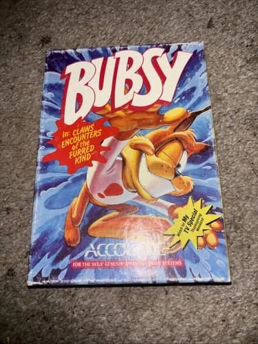 Bubsy in Claws Encounters of the Furred Kind (Sega Genesis, 1993) complete