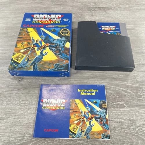 Capcom Bionic Commando for Nintendo NES Complete In Box w/ Protector.