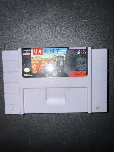 SIM ANT (Super Nintendo SNES, 1992) Tested Clean Label Authentic Working