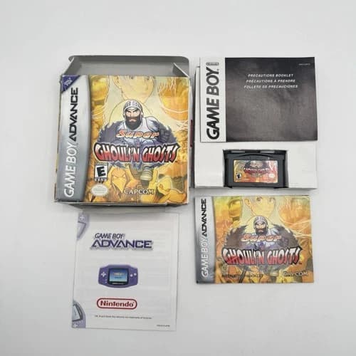 Super Ghouls 'N Ghosts GBA Game Boy Advance Complete CIB Rare
