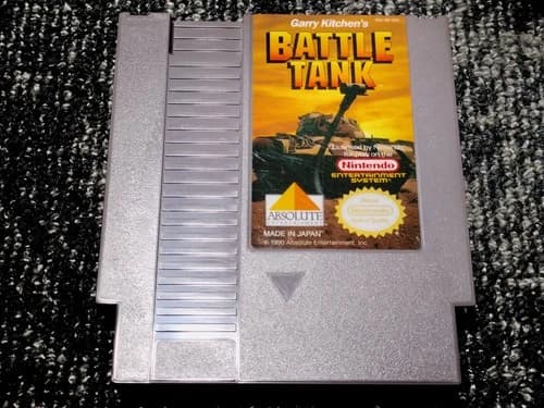 Garry Kitchen's Battle tank Battletank (Nintendo NES, 1990) Game Cartridge
