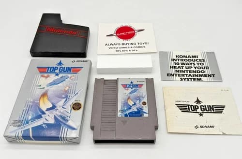 Top Gun Nintendo NES Complete CIB Video Game Works