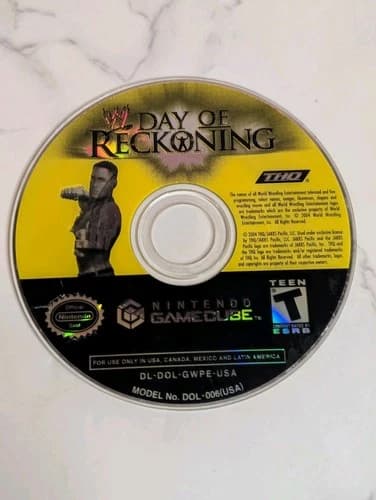 WWE: Day of Reckoning (Nintendo GameCube, 2004) Disc Only Tested Working