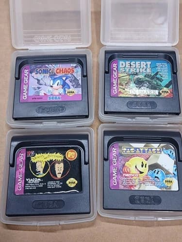 Beavis Butthead PAC ATTACK Sonic Chaos DESERT SRIKE Sega GAME GEAR 4