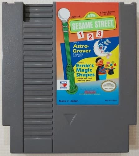 Sesame Street 123 (NES, 1989) AUTHENTIC, CLEANED & TESTED