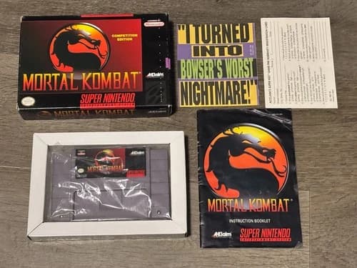 Mortal Kombat Super Nintendo Snes Complete CIB Authentic