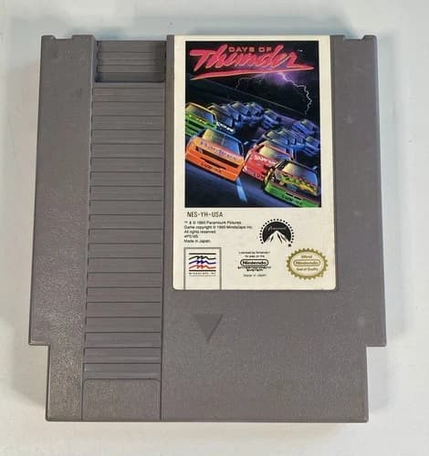 Days of Thunder (Nintendo NES, 1990) Authentic, Tested & Working!