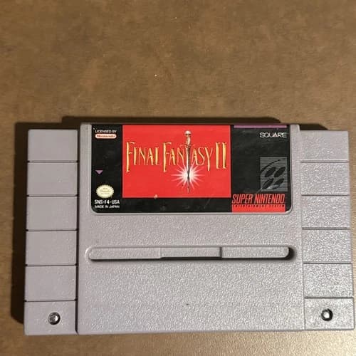 Final Fantasy II (2) Super Nintendo SNES Authentic Game Cartridge