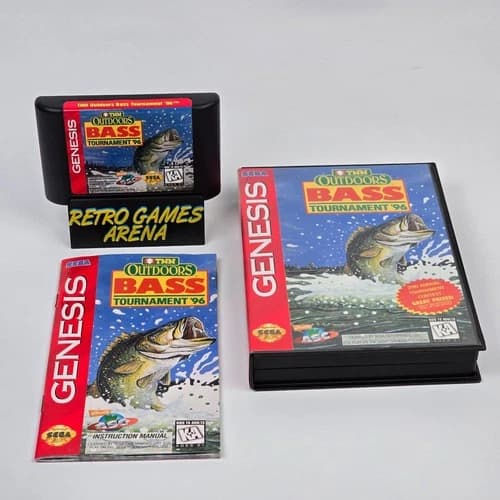 TNN Outdoors Bass Tournament 96 (Sega Genesis) CIB COMPLETE