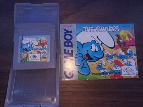 The Smurfs Nintendo Game Boy - Authentic - Tested