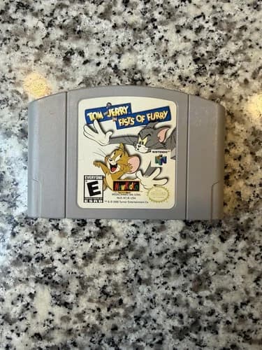 AUTHENTIC N64 Tom and Jerry In Fists Of Furry Cartridge *TESTED AND WORKING