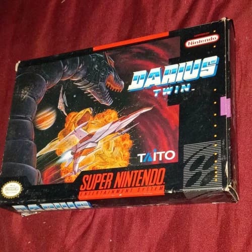 Taito Darius Twin Super Nintendo SNES Game Box Manual Included