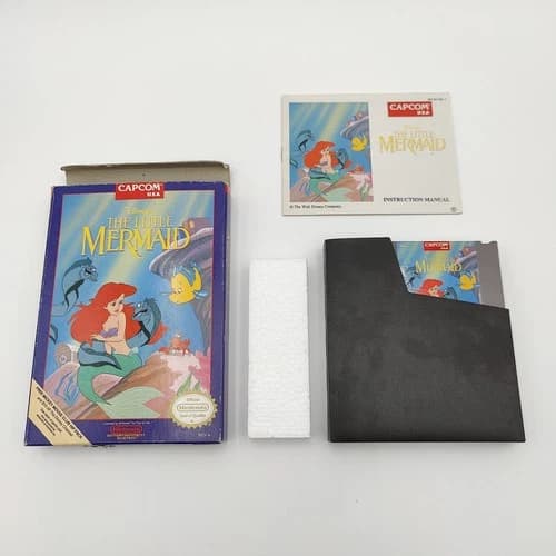 The Little Mermaid NES - Box, Manual, Foam and Cart - Great Shape!
