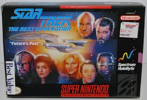 Star Trek Next Generation Future’s Past SNES CIB Complete w/ Box Manual