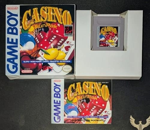 Casino FunPak (Nintendo Game Boy, 1995) GB COMPLETE IN BOX CIB *LOOK*